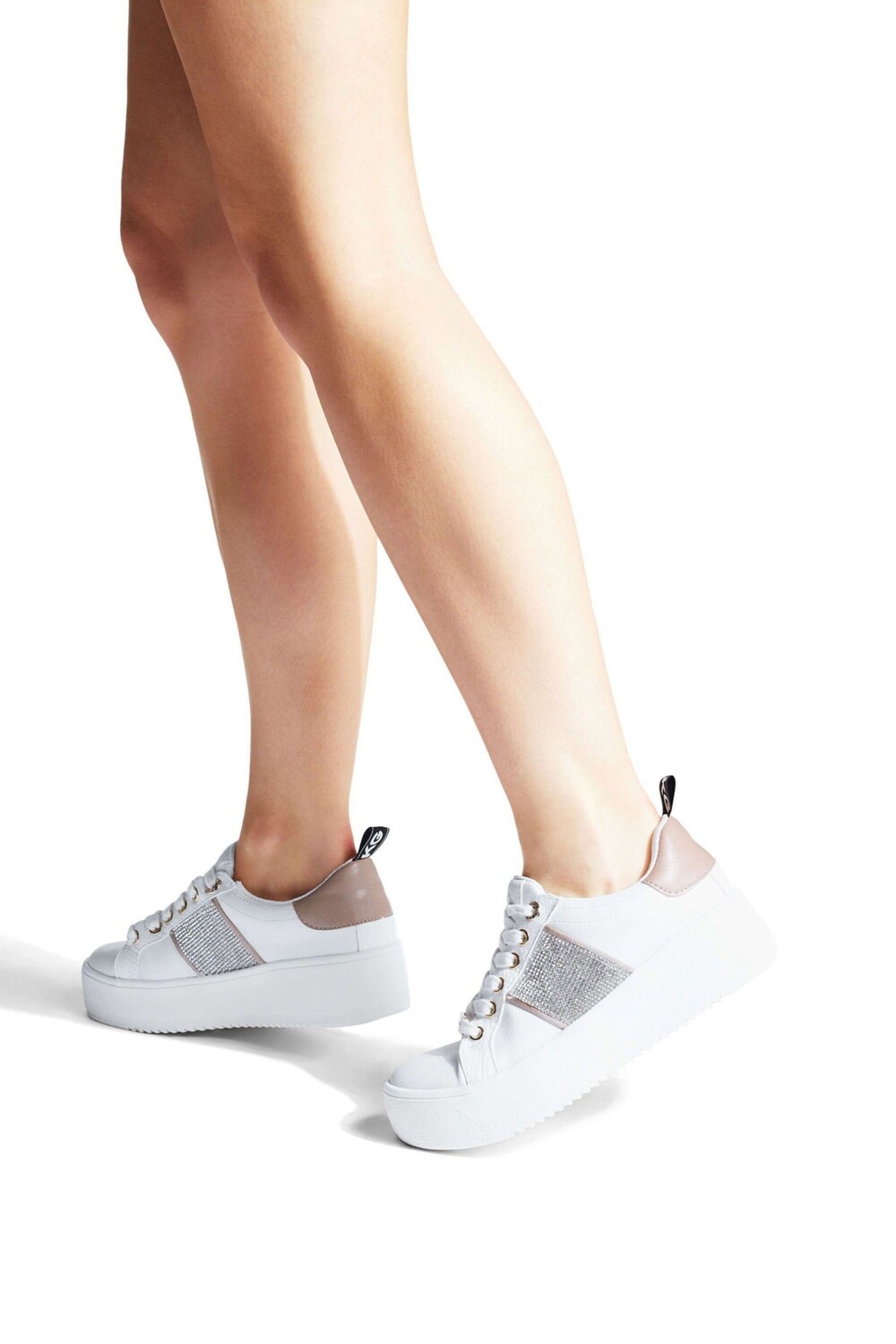 

Белая веганская спортивная обувь Lighter с кристаллами KG Kurt Geiger, белый