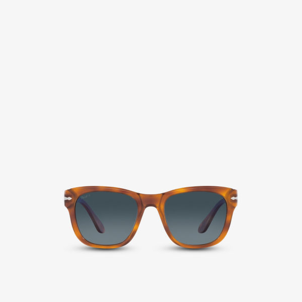 PO3313S солнцезащитные очки из ацетата в квадратной оправе с черепаховым принтом Persol, коричневый