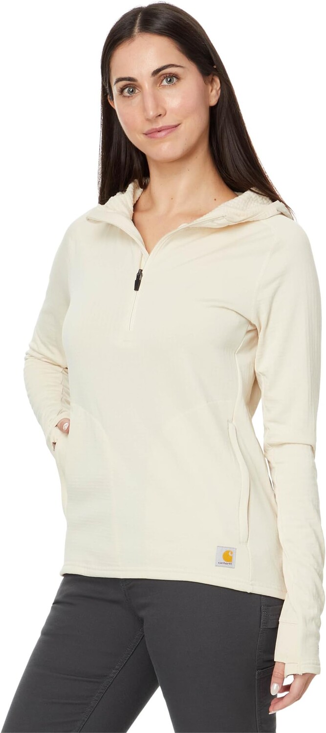 

Свитер Carhartt Force Relaxed Fit 1/2 Zip Hooded T-Shirt, цвет Oat Milk