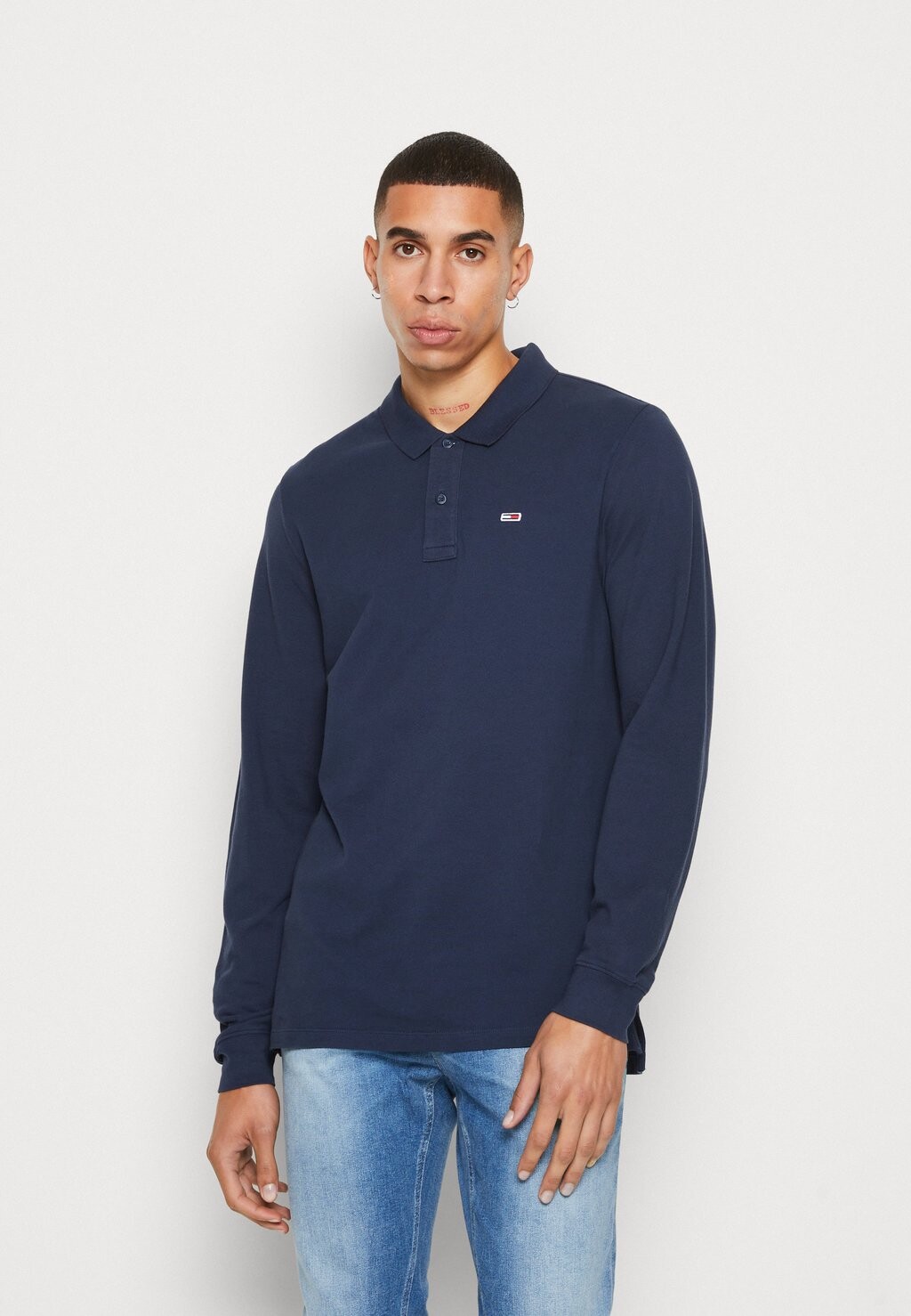 

Рубашка-поло SLIM Tommy Jeans, темно-синий