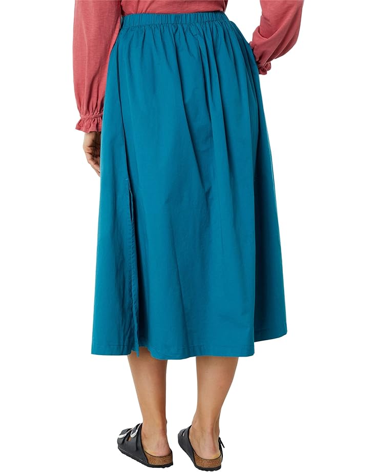 Юбка SUNDRY Woven Full Skirt with Side Slit, цвет Peacock цена и фото