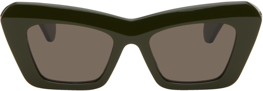 Зеленые солнцезащитные очки «кошачий глаз» Loewe очки fubag glasses g зеленые 31640