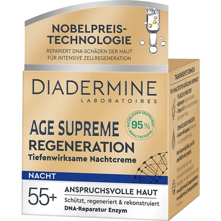 Регенерирующий ночной крем Age Supreme, глубоко эффективный ночной крем, 50 мл, Diadermine регенерирующий ночной крем my age 50 мл