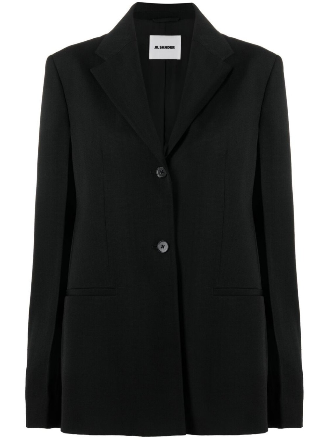

Jil Sander однобортный блейзер строгого кроя, черный