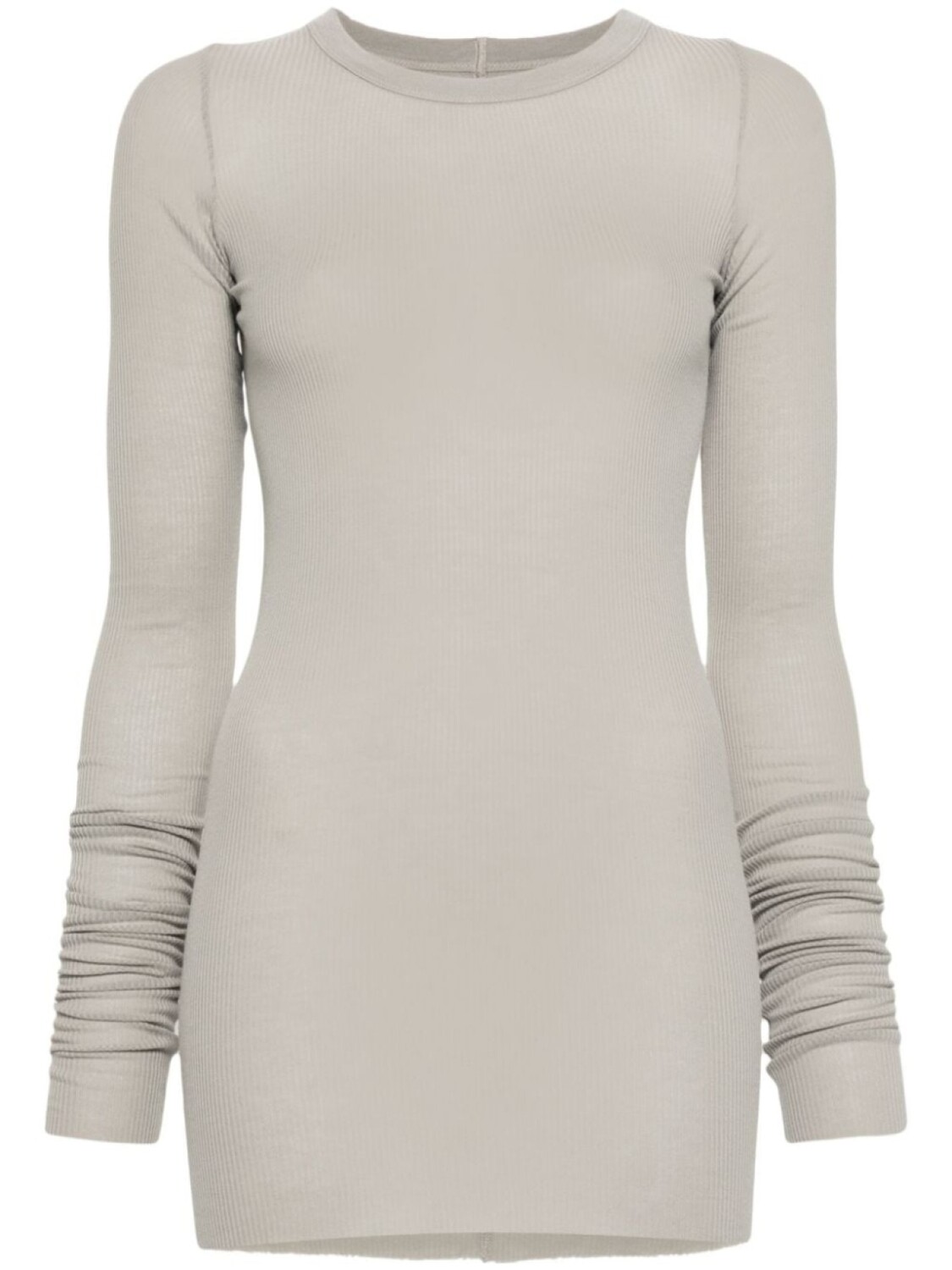 

Rick Owens футболка Rib LS T в рубчик, серый