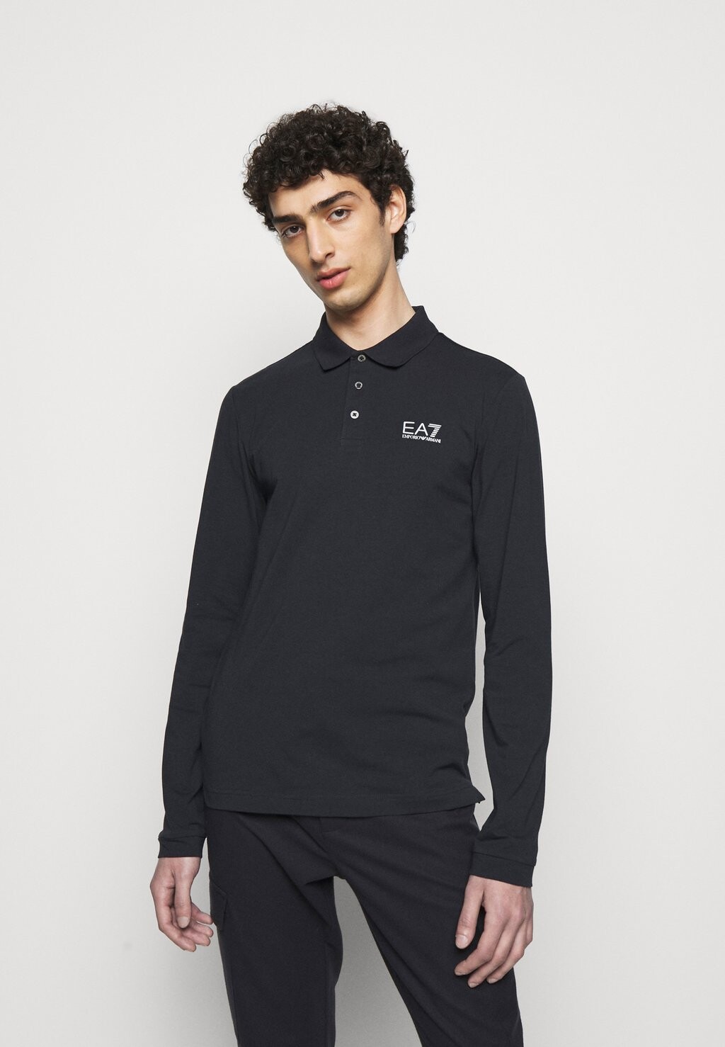 

Поло EA7 Emporio Armani, темно-синий/серебристый