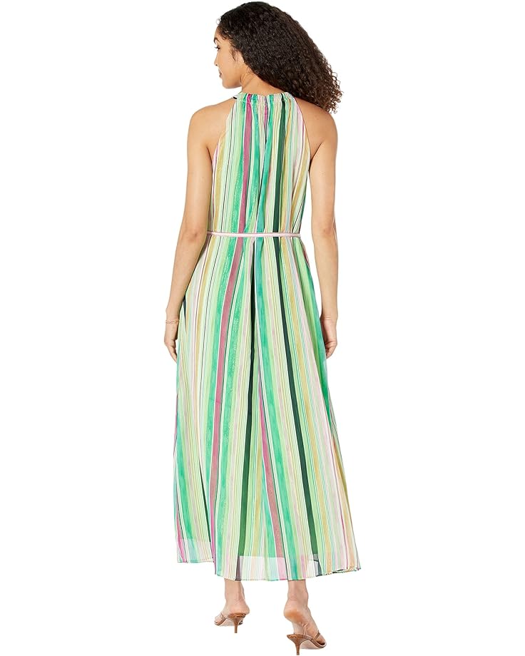 green kiwi 500g Платье Maggy London Halter Maxi Dress, цвет Ivory/Kiwi Green