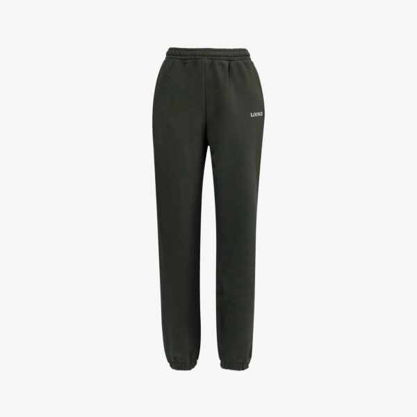 

Спортивные брюки из хлопковой смеси с фирменным принтом Lounge Underwear, зеленый