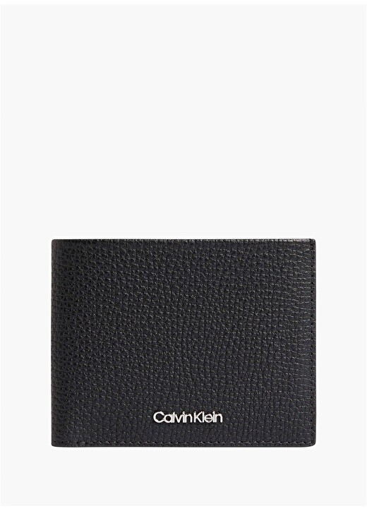 

Черный мужской кожаный кошелек Calvin Klein