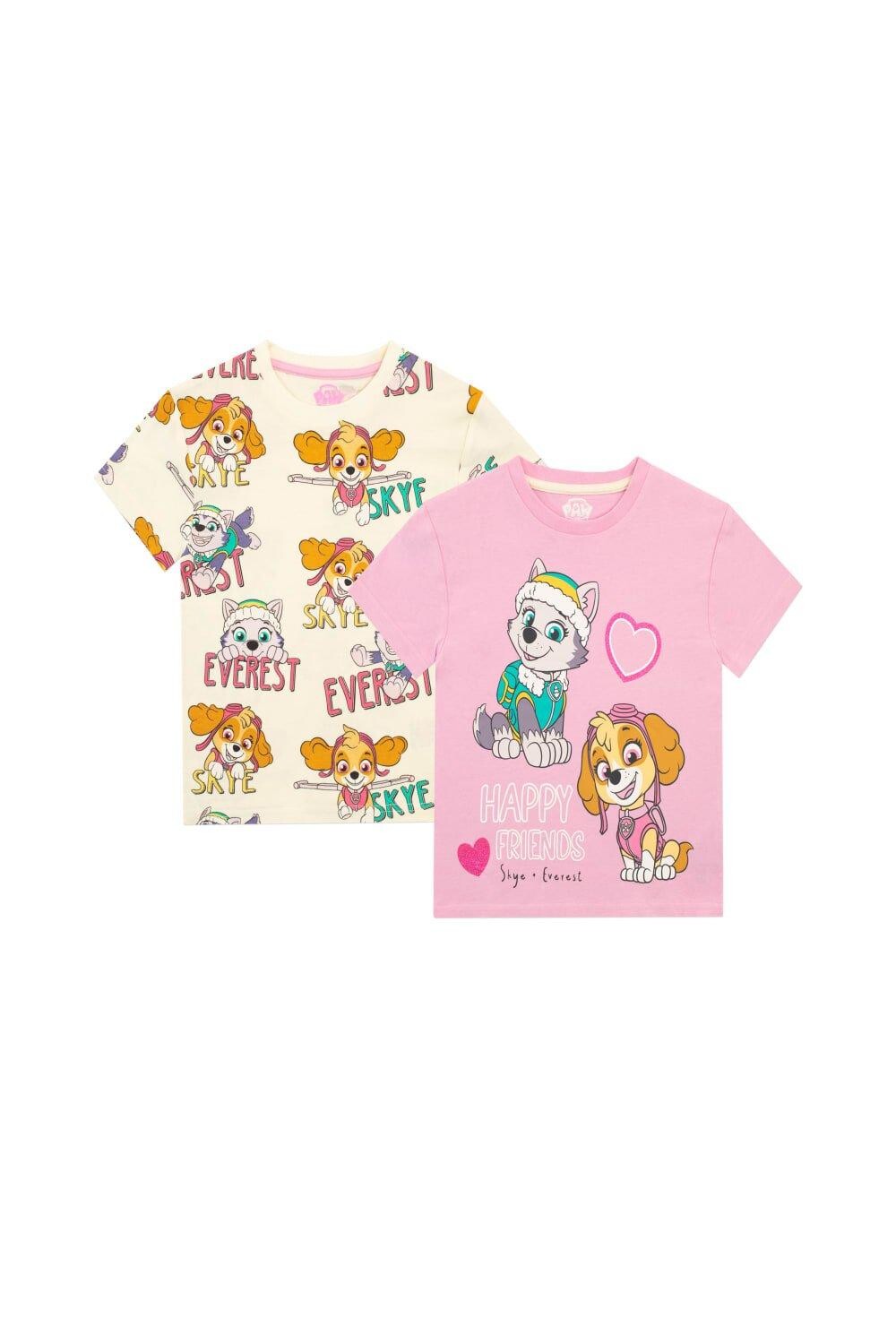 

Комплект футболок Happy Friends Skye And Everest, 2 шт. Paw Patrol, розовый