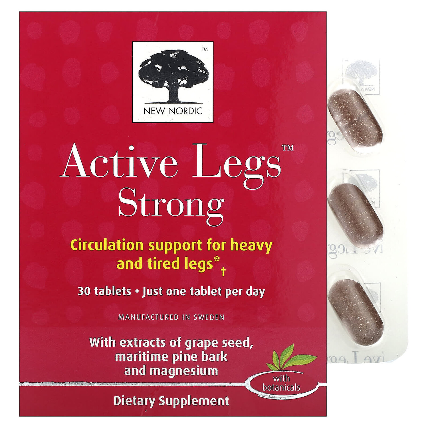 

Active Legs Strong, 30 таблеток, New Nordic US Inc