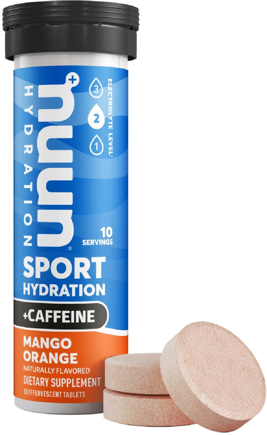 Таблетки Sport + Caffeine Hydration — 10 порций NUUN nuun hydration sport добавка с шипучими электролитами апельсин 10 таблеток