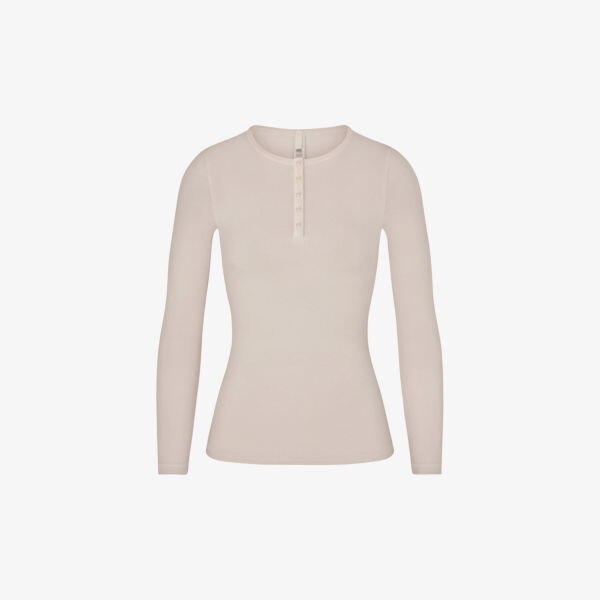 

Футболка New Vintage с круглым вырезом из эластичного хлопка Skims, серый