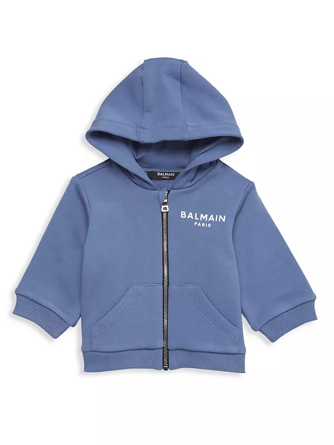 

Толстовка с капюшоном и логотипом для маленьких мальчиков Balmain, синий