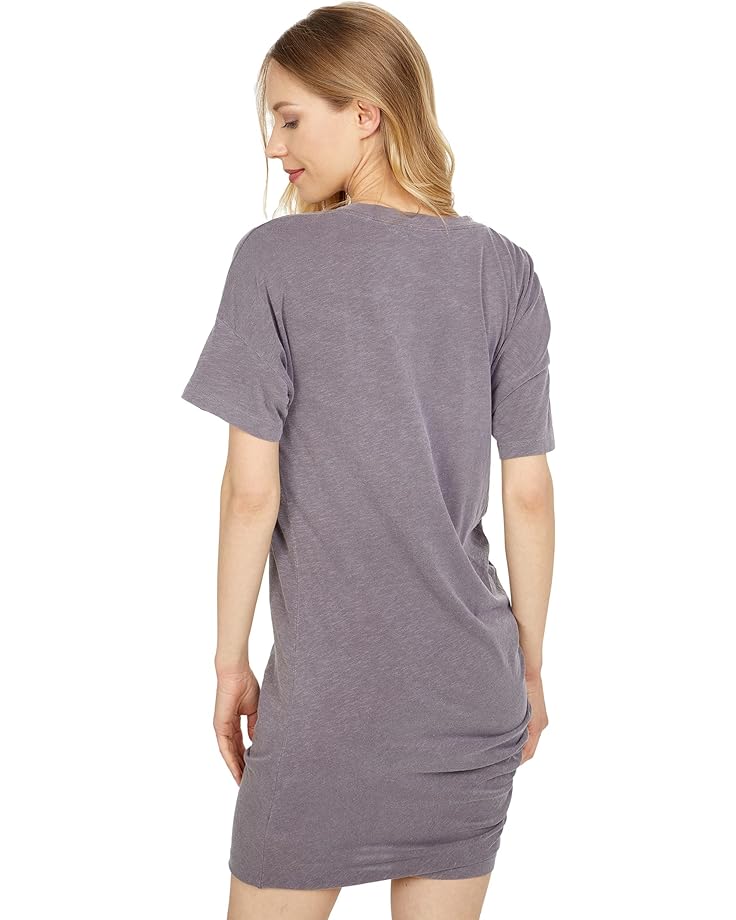 Платье SUNDRY Side Shirred T-Shirt Dress, цвет Pigment Coffee