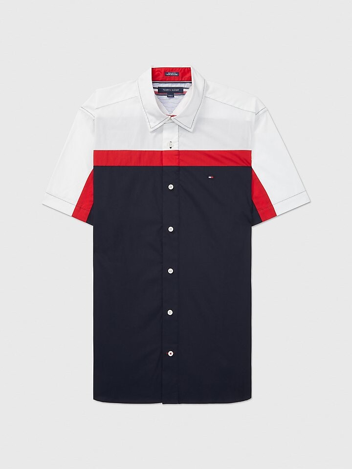 

Рубашка классического кроя с цветными блоками Tommy Adaptive