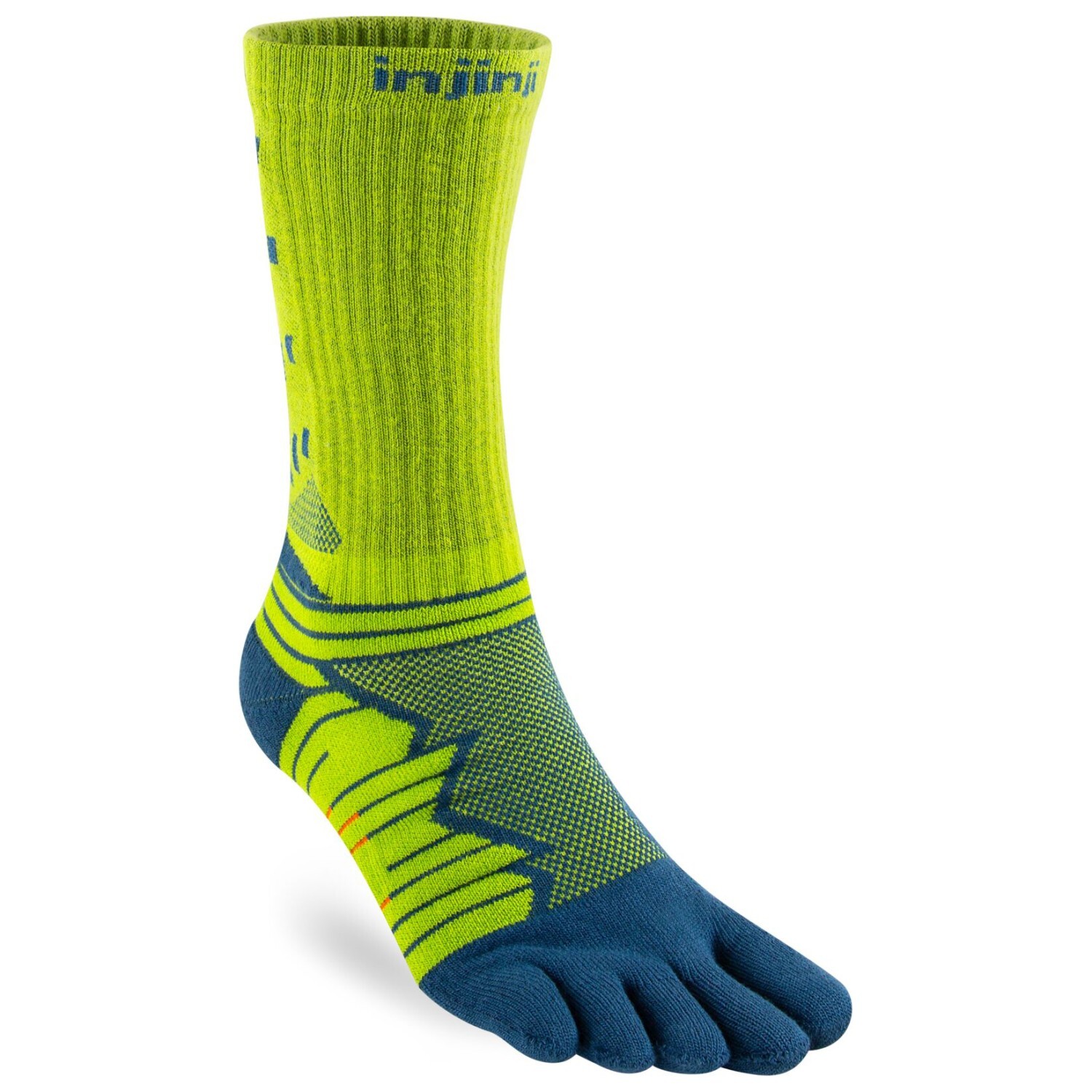 

Носки для бега Injinji Ultra Run Crew, цвет Moss