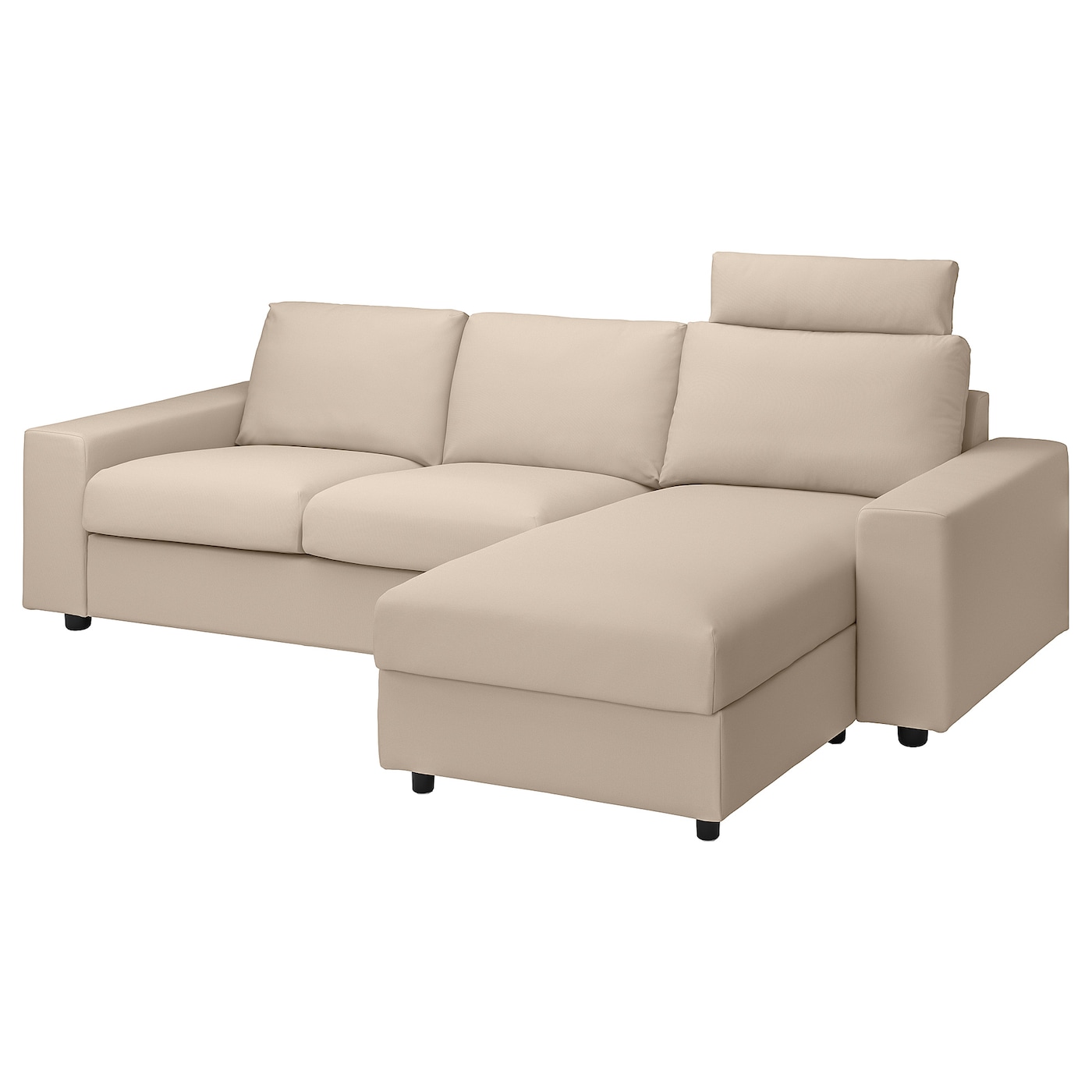 ВИМЛЕ 3-местный диван + диван, с широкими подлокотниками с подголовником/Халларп бежевый VIMLE IKEA диван прямой смарт mille 09 3 х местный с подлокотниками еврокнижка а2491530061