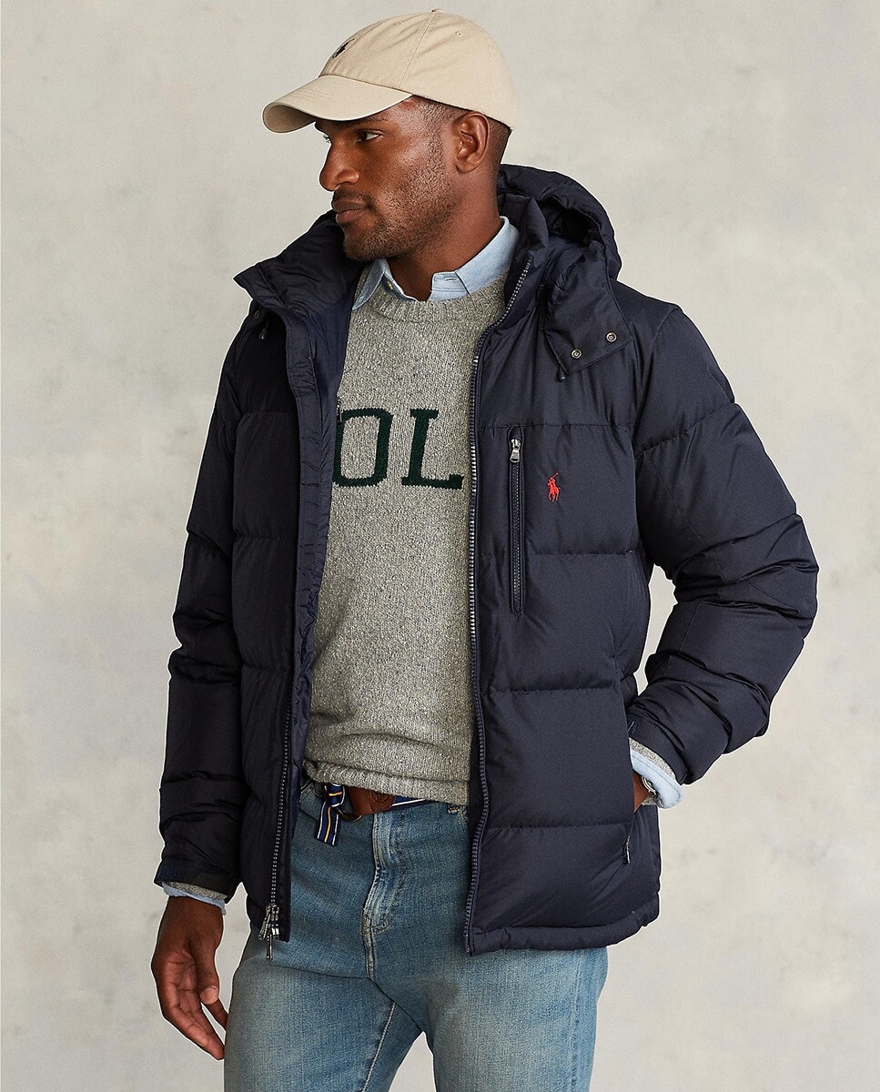 

Мужской пуховик больших размеров Polo Ralph Lauren, темно-синий