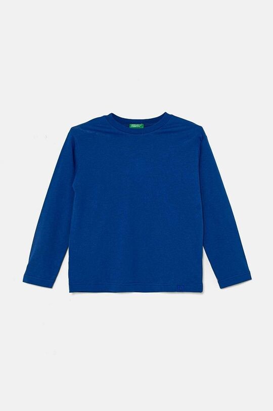 

Детская хлопковая рубашка с длинным рукавом United Colors of Benetton, синий