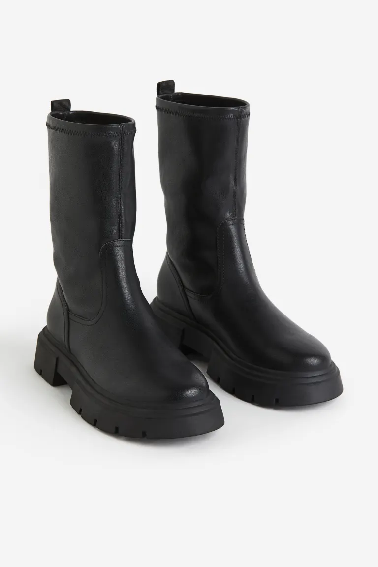 

Ботинки на массивной подошве H&M, черный
