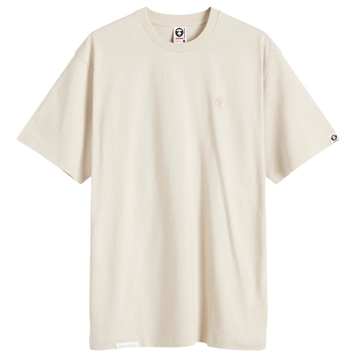 

Футболка Aape One Point T-Shirt, цвет Light Beige