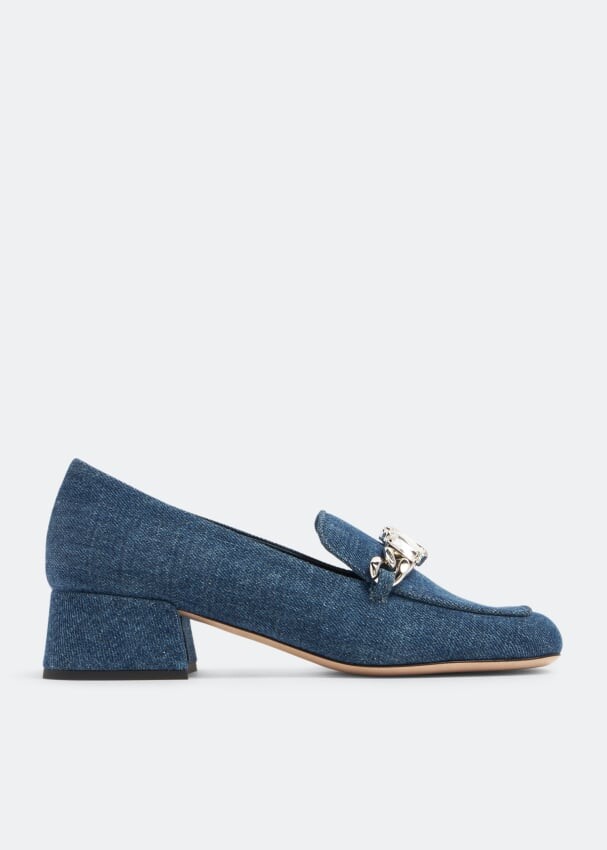 

Лоферы Miu Miu Denim, синий