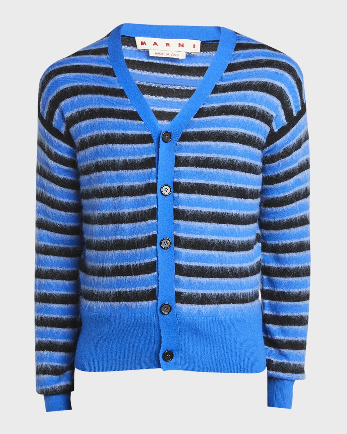 

Мужской кардиган в пушистую полоску Marni, цвет Bright/Blu