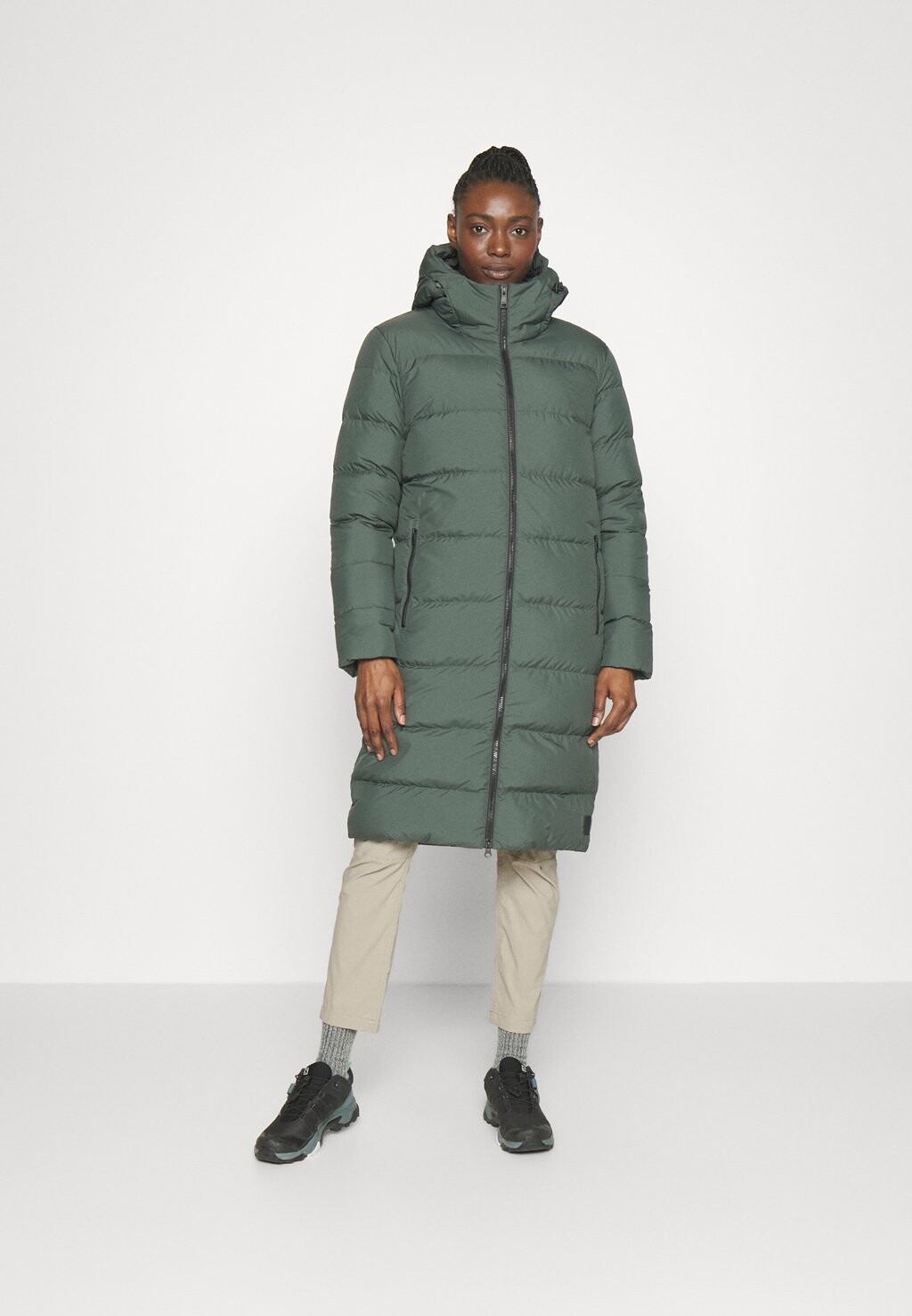 

Пуховое пальто Jack Wolfskin, темно-зеленый