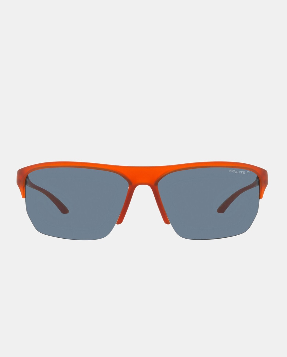 Прямоугольные мужские солнцезащитные очки в оранжевой оправе без оправы и поляризационными линзами Arnette, оранжевый солнцезащитные очки belstaff merrick ii