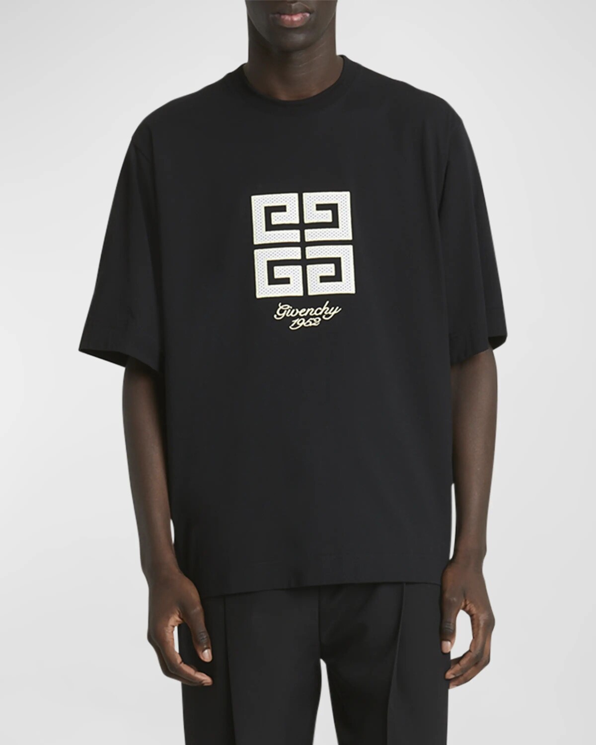 

Мужская хлопковая футболка 4G Studio Fit с короткими рукавами Givenchy, цвет Black