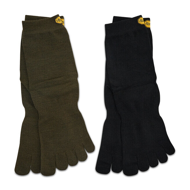 

Носки Vibram Fivefingers WoolBlend Crew, 2 шт, зеленый/черный