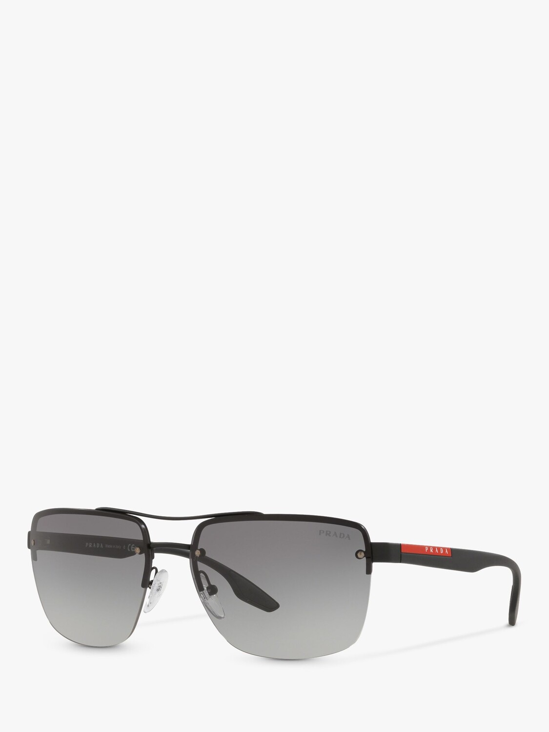 

Мужские квадратные солнцезащитные очки Prada Linea Rossa PS 60US, черные/серые