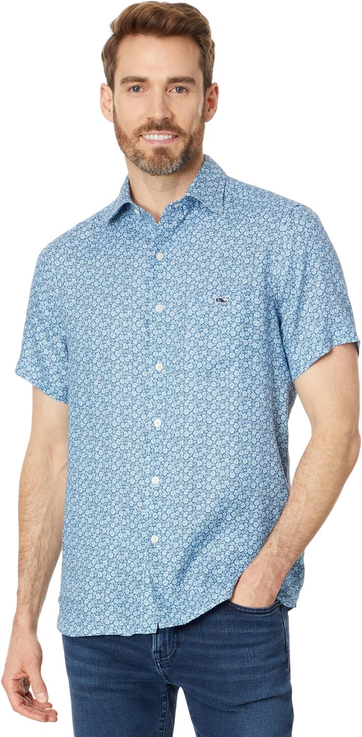 

Рубашка Vineyard Vines Micro Floral SS Shirt, цвет Micro Floral Chappy Jake Blue