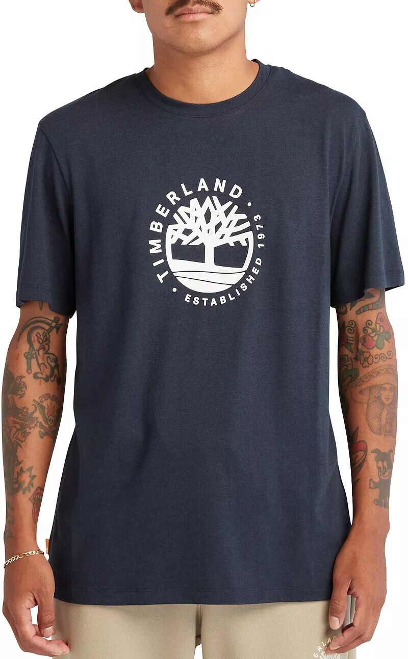 

Мужская футболка Timberland с короткими рукавами и рисунком Refibra