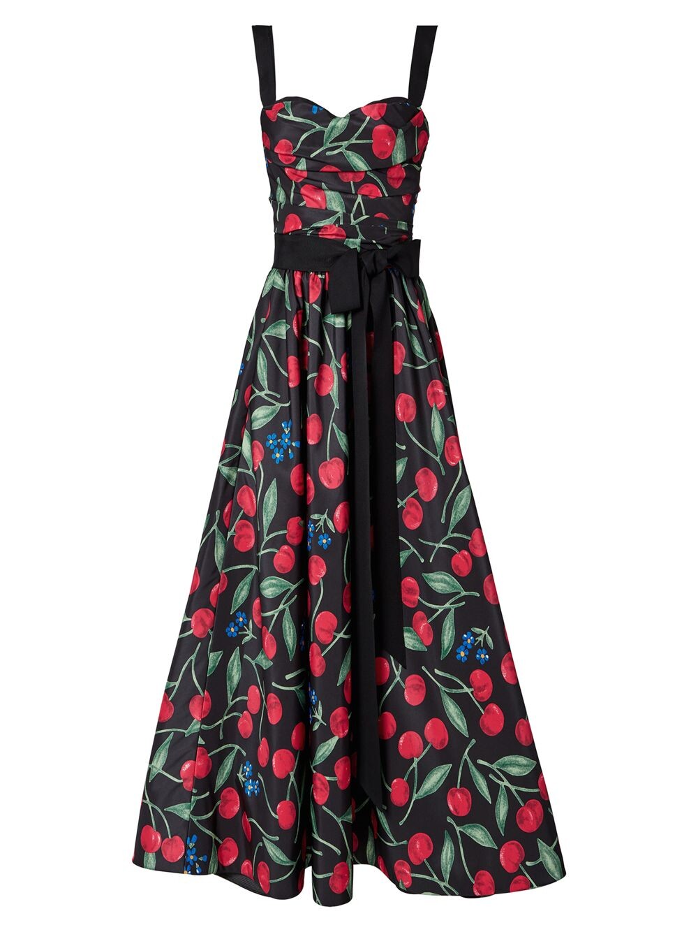 

Платье миди трапециевидной формы Cherry Carolina Herrera, черный