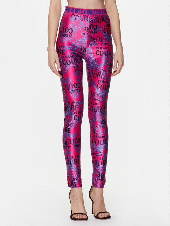 

Леггинсы узкого кроя Versace Jeans Couture, розовый