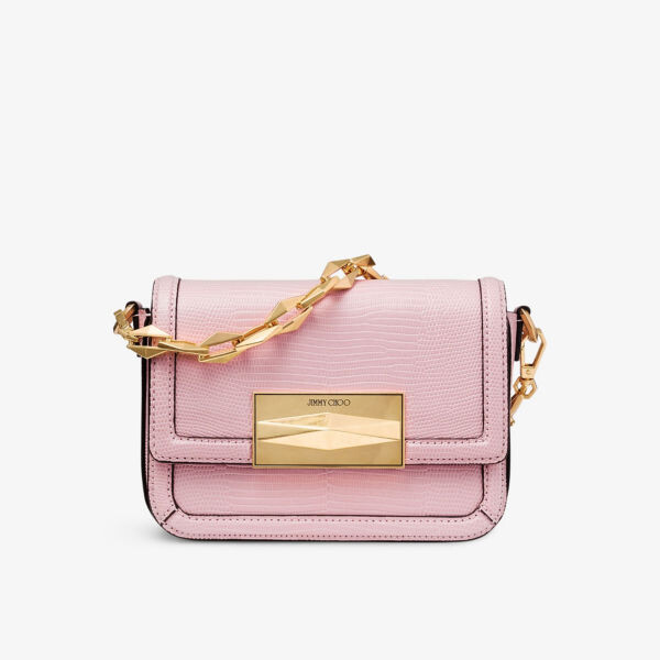 

Сумка через плечо из ромбовидной кожи Jimmy Choo, розовый