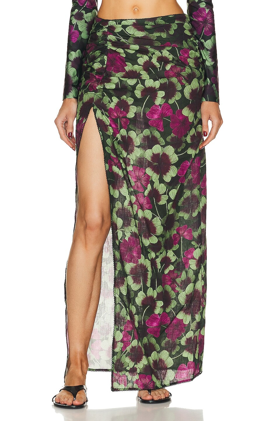 

Юбка Agua By Agua Bendita Sylvia Pareo, цвет Green & Purple