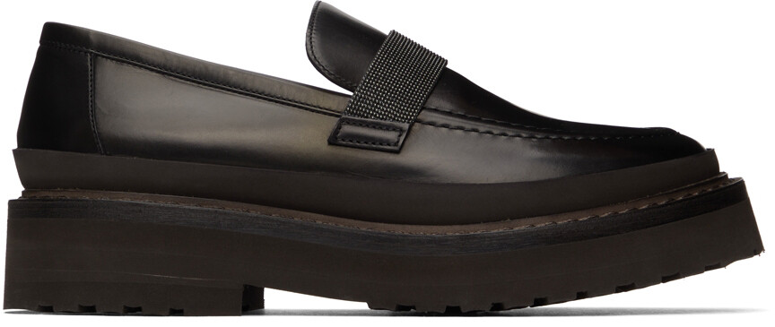 

Черные кожаные лоферы Brunello Cucinelli