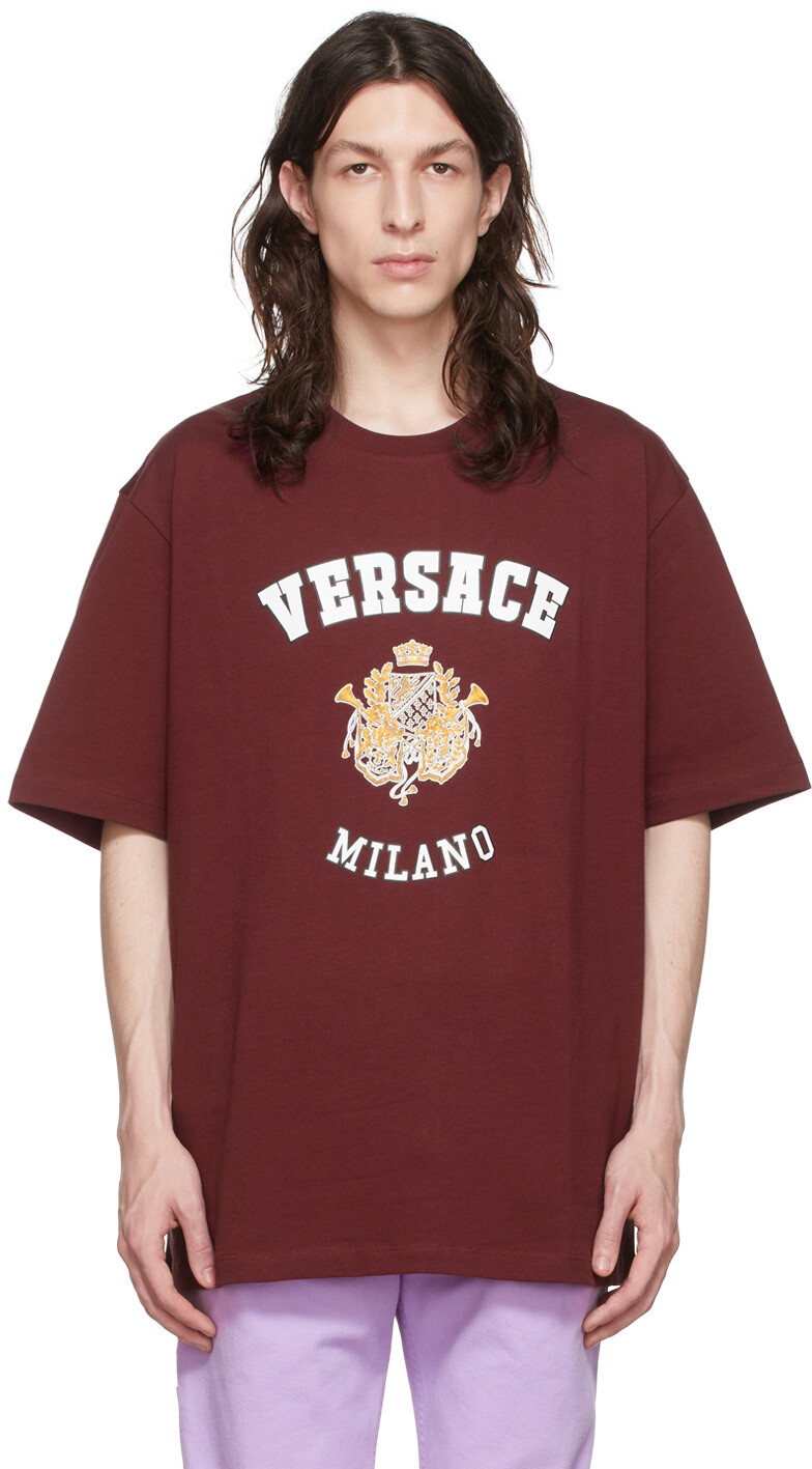 

Бордовая футболка Royal Rebellion Versace, Красный