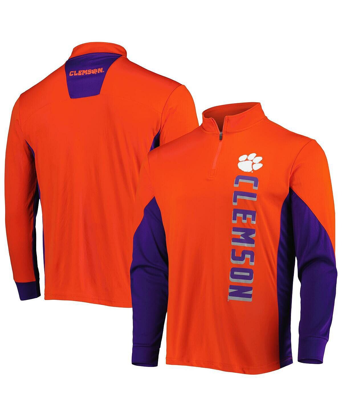 

Мужская оранжевая ветровка clemson tigers bart с молнией на четверть Colosseum