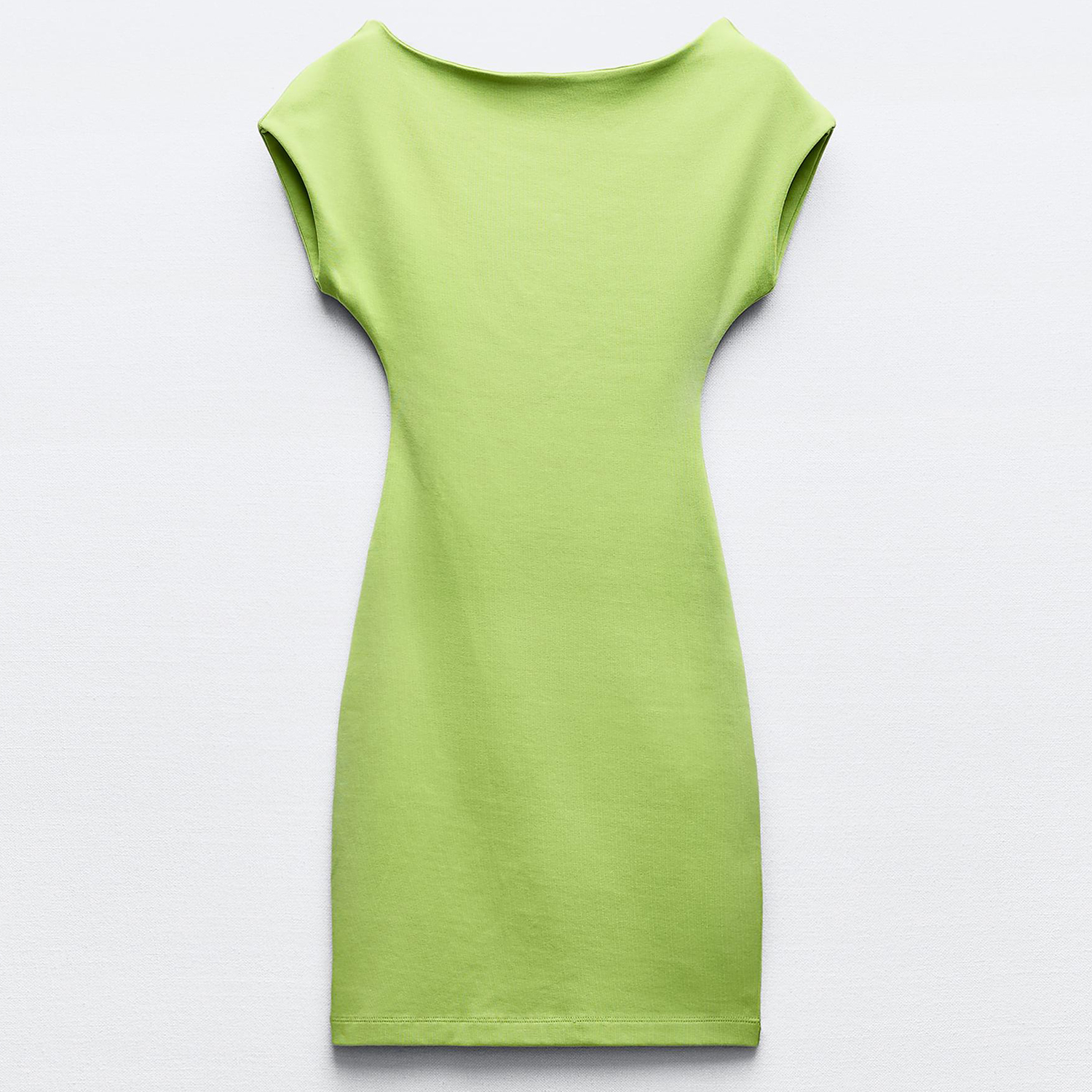 Платье Zara Short Open-Back, зеленый платье с принтом короткое lancel короткие рукава 46 бежевый