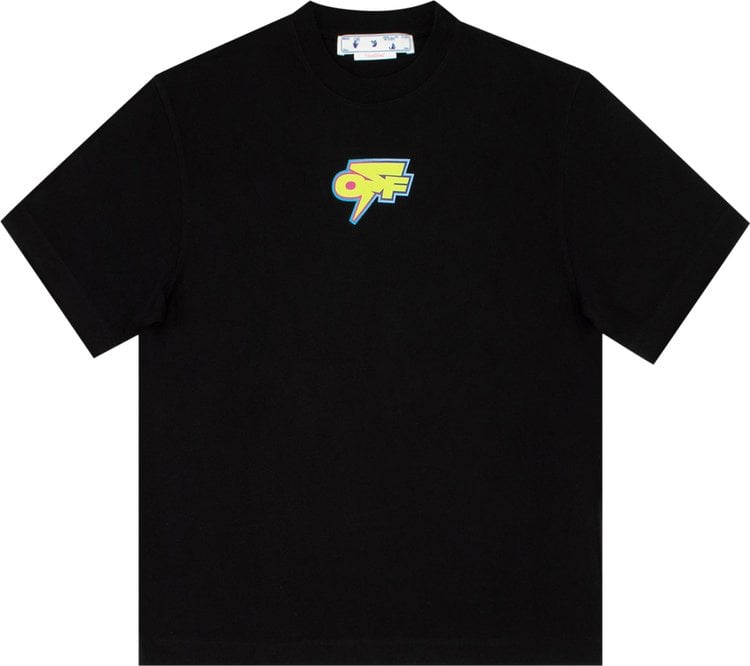 Футболка Off-White Degrade Thunder Over Skate Short-Sleeve Tee 'Black/Green', черный - фото