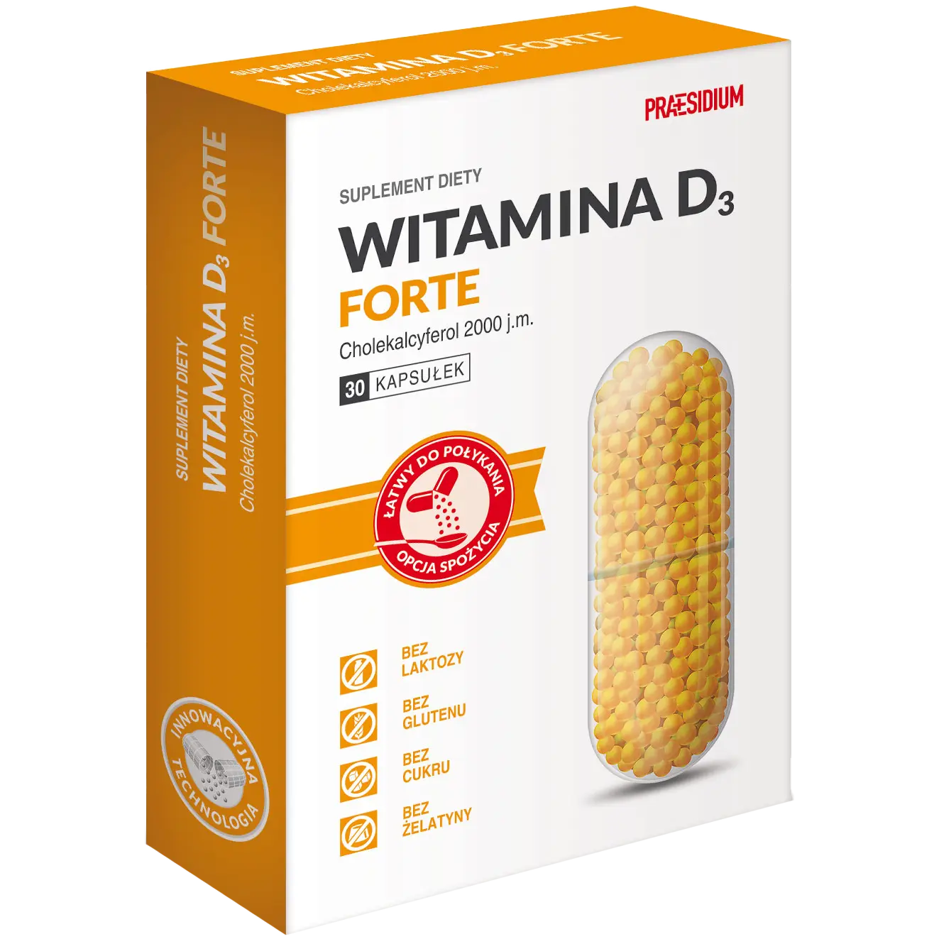 

Praesidium Witamina D3 Forte микрогранулы, 30 капсул/1 упаковка