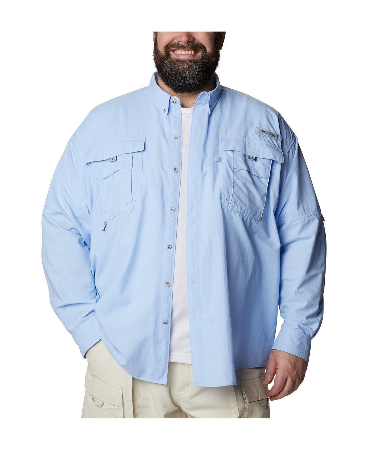 

Мужская рубашка с длинным рукавом pfg big & tall bahama ii Columbia