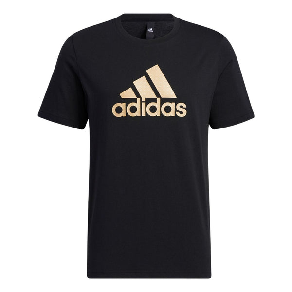 Футболка Adidas Large Logo Printing Round Neck Pullover Sports Short Sleeve Black, Черный