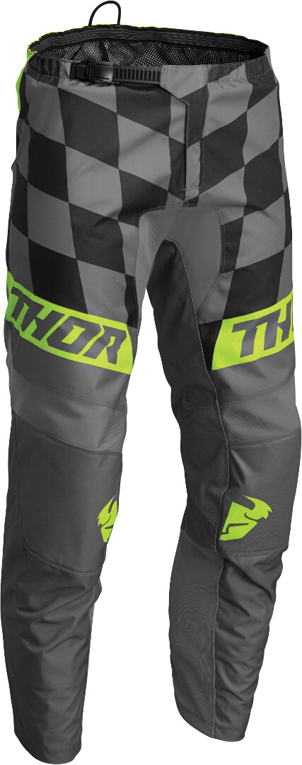 Штаны Thor Sector Birdrock мотокроссовые, светло - серый/зеленый