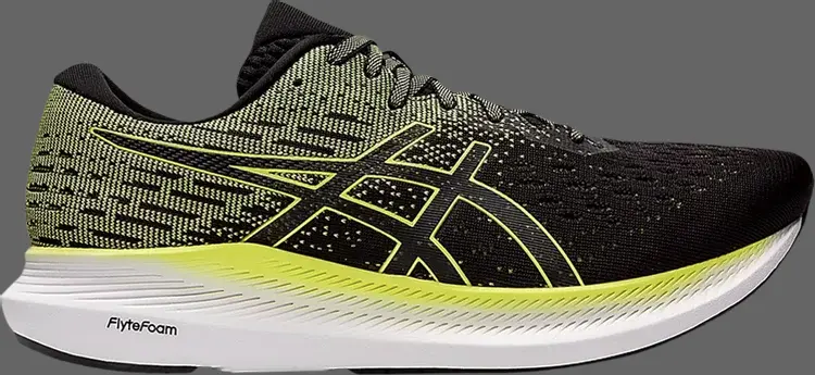 

Кроссовки evoride 2 2e wide 'black glow yellow' Asics, черный
