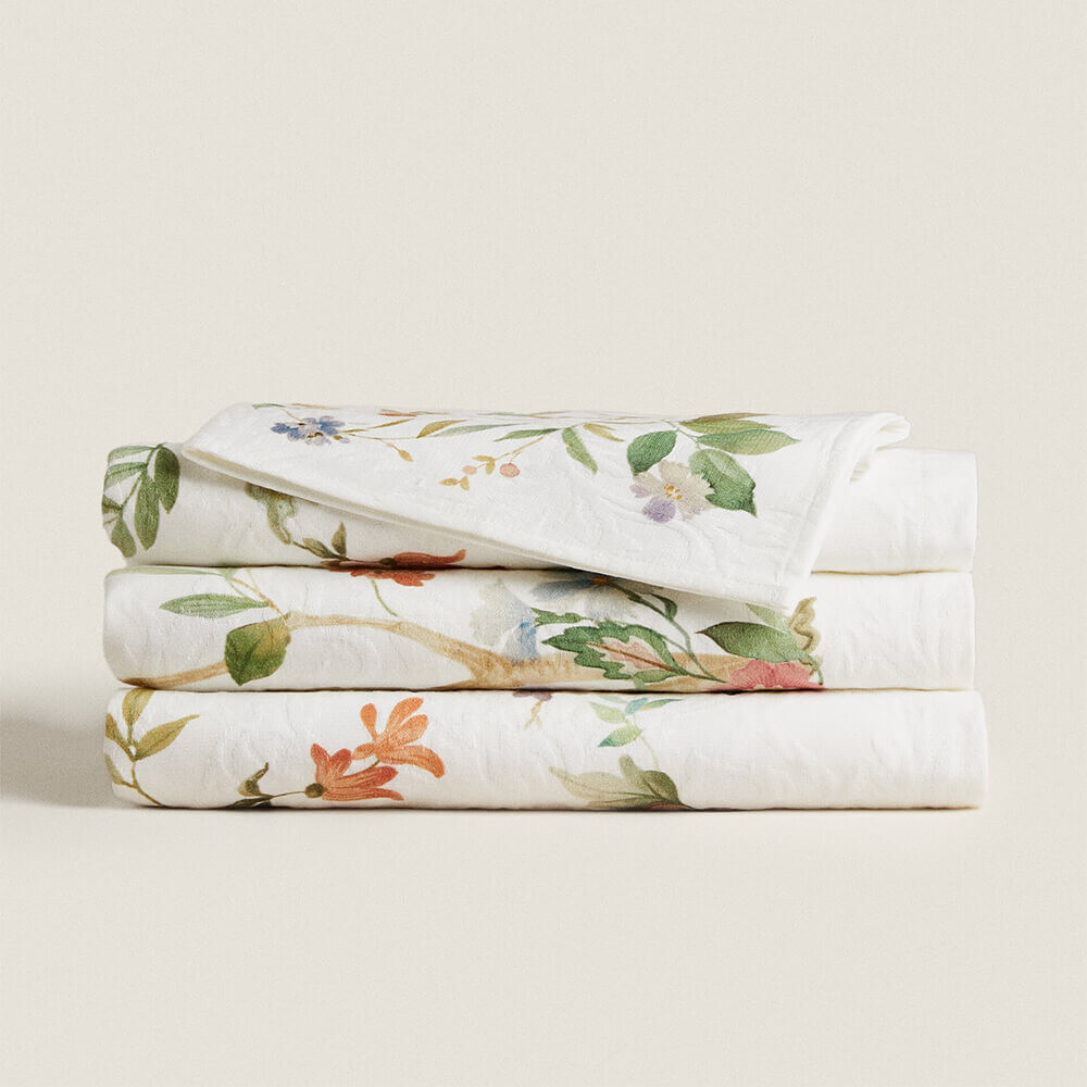 

Скатерть Zara Home Printed Jacquard, цветочный